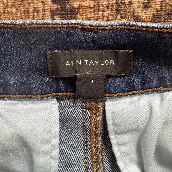 ANN TAYLOR The Trouser High-Waisted Wide-Leg Jeans Sz 4 - Picture 5 of 6